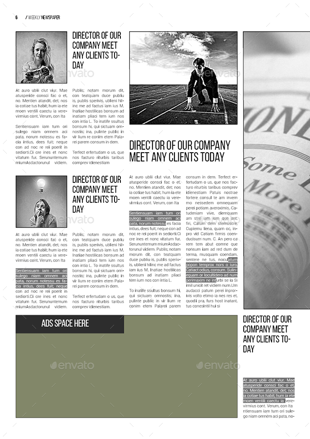 A3 Newspaper Template by spidergraph GraphicRiver